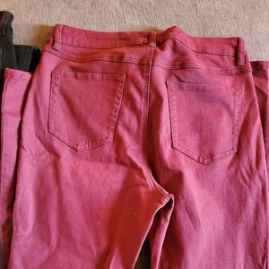 Burgundy Sateen Pants 14